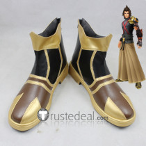 Kingdom Hearts Birth by Sleep Terra Black Gold Low Shaft Cosplay Boots Shoes