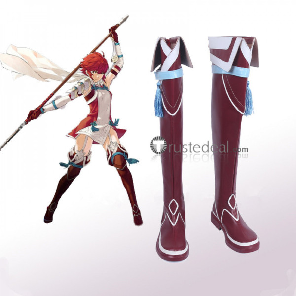Fire Emblem Fates If Hinoka Dark Red Cosplay Shoes Boots