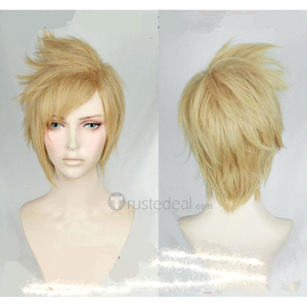 Final Fantasy XV 15 Prompto Argentum Blonde Cosplay Wig