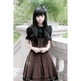 Gothic Chocolate Lolita Jumper and Black Blouse