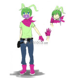 Digimon Adventure 02 Wormmon Gijinka Green Blue Cosplay Costume