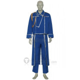 Full Metal Alchemist Roy Mustang Military Blue Uniform Cosplay Costume
