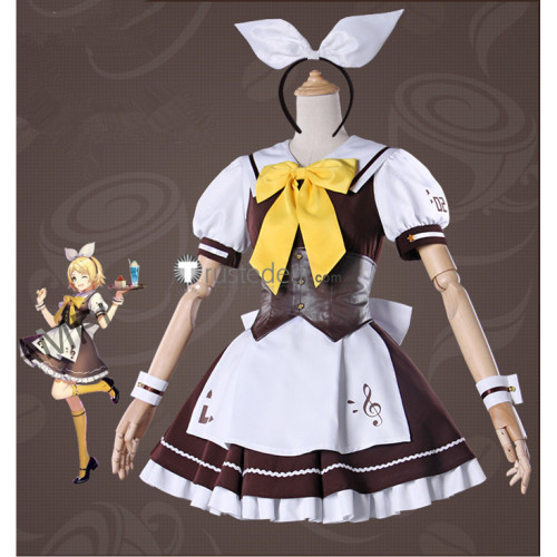 Vocaloid Kaito Luka Len Rin Miku Meiko Cafe Maid Cosplay Costumes