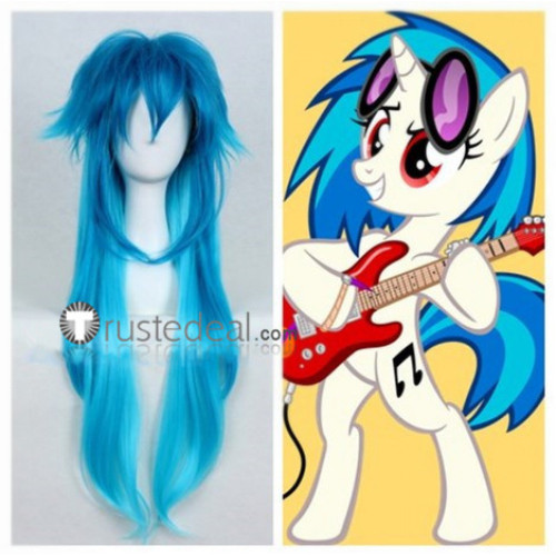 My Little Pony Friendship Is Magic DJ Pon-3 Vinyl Scratch Blue Gradient Cosplay Wig