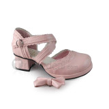 Cross Straps Pink Sweet Lolita Sandals