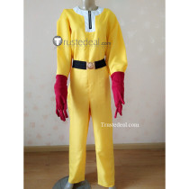 One Punch Man Saitama Yellow Jumpsuit Cosplay Costumes
