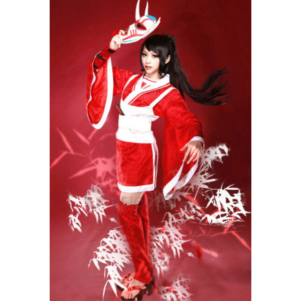 League of Legends Blood Moon Akali Red Cosplay Costume