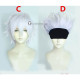 Jujutsu Kaisen Sorcery Fight Satoru Gojo Silver Purplish Cosplay Wigs