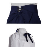 Fate Stay Night Saber White Blue Daily Cosplay Costume