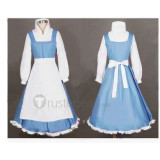 Beauty and the Beast Disney Princess Belle Maid Suit Cosplay Costume