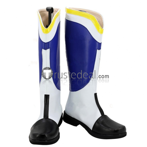 Mobile Suit Gundam IRON BLOODED ORPHANS McGillis Fareed White Blue Cosplay Boots Shoes