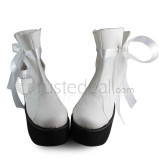 White Bows Lolita Boots