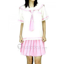 White And Pink School Uniform