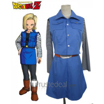 Dragon Ball Z Android 18 Blue Cosplay Costume