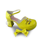 Yellow Concise Lolita Sandals