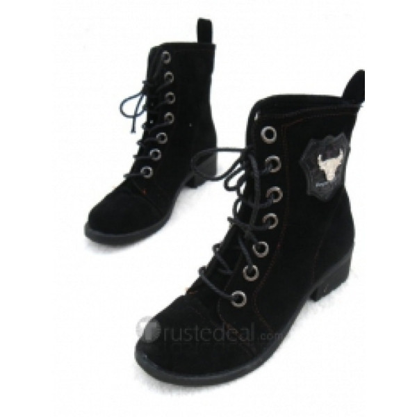 Top quality nuback and PU medium heel pumps boots(JY88)