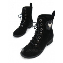 Top quality nuback and PU medium heel pumps boots(JY88)
