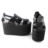 Black Lolita Sandals with Sole