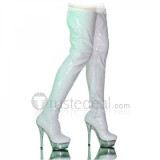 Patent Leather Upper High Heel Thigh-Length Closed-toes Platform Sexy Boots(3401B-WC)