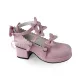 Sweet Pink Lolita Heels Shoes with Bows