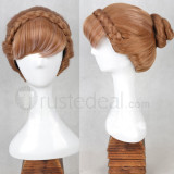 Frozen Disney Princess Anna Coronation Brown Cosplay Wigs