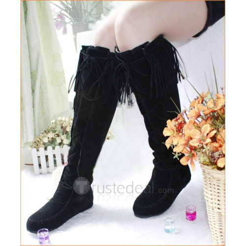 Top quality artifical suede upperpanter print corduroy inside with non-slipping sole knee boots(1042)