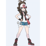 Pokemon Black and White Hilda Touko Black Blue Cosplay Costume