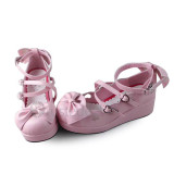 Pink Bow Lolita Shoes