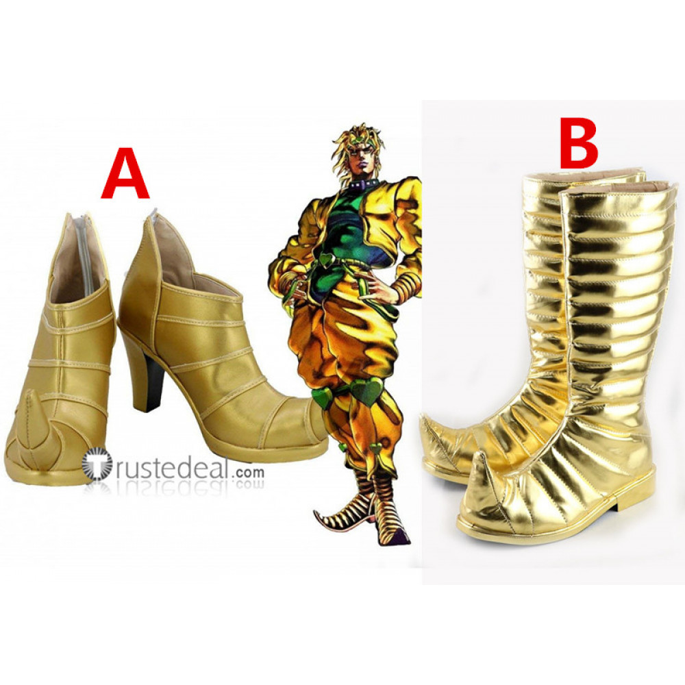 Jojo's Bizarre Adventure 3 Brando Golden Cosplay Boots Shoes
