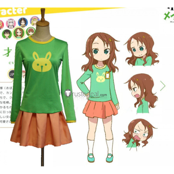 Miss Kobayashi-san Chi no Maid Dragon﻿ Riko Saikawa Green Cosplay Costume