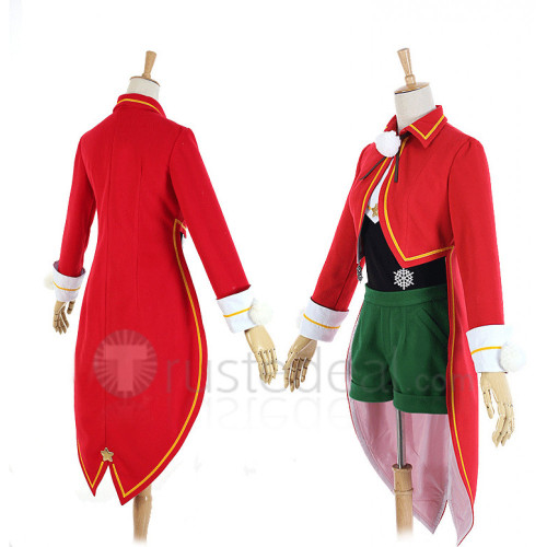 Cardcaptor Sakura Kinomoto Sakura Christmas Red Green Cosplay Costume