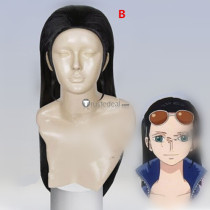 One Piece Nico Robin Black Short Long Cosplay Wigs