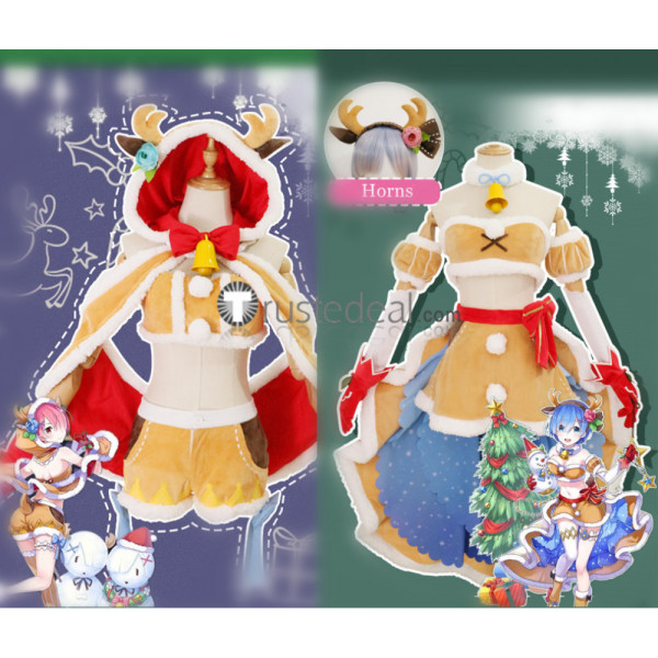 White Cat Project ShiroNeko Project Re Zero Collaboration Event Rem Ram Christmas Cosplay Costumes