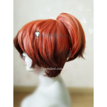 Inuyasha Shippo Orange Brown Cosplay Wig with Ponytail