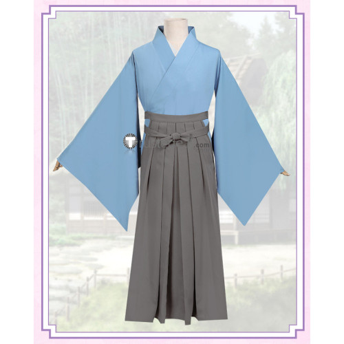 Kakuriyo no Yadomeshi Kakuriyo Bed and Breakfast for Spirits Fox Ginji Blue Kimono Cosplay Costume