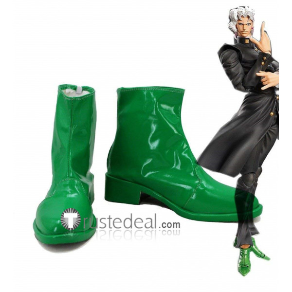 Jojo's Bizarre Adventure 3 Noriaki Kakyoin Green Cosplay Boots Shoes