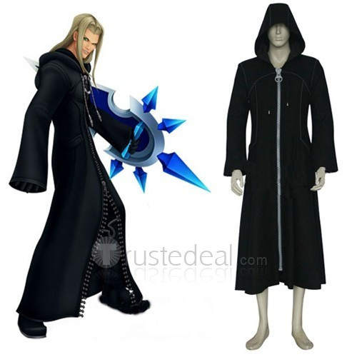 Kingdom Hearts 2 Organization XIII 13 Black Cloak Cosplay Costume 2