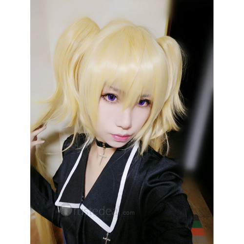 Shugo Chara Utau Hoshina Blonde Ponytails Cosplay Wig 120cm