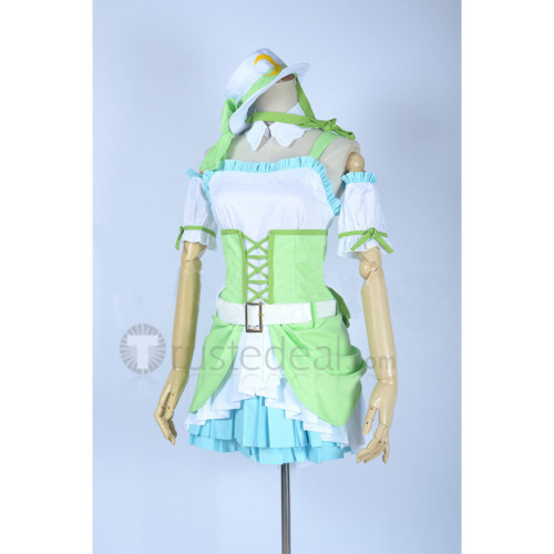 Love Live Rin Hoshizora Green Maid Cosplay Costume