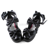 Black Square Heel Lolita Footwear