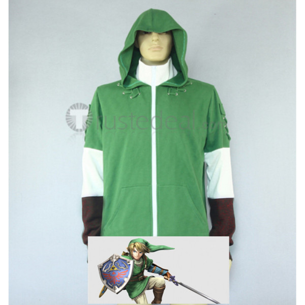 The Legend of Zelda Link Green Hoodie Cosplay Costume