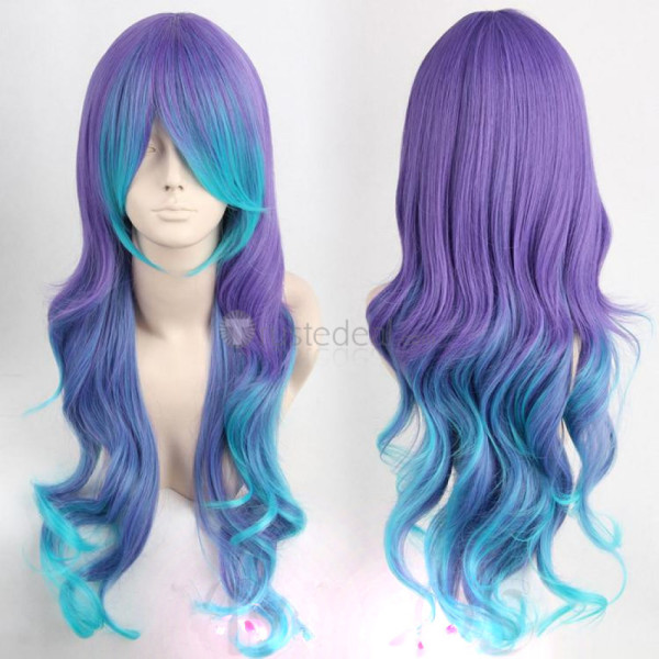 Vocaloid ANTI THE∞HOLiC Luka Megurine Long Purple Blue Cosplay Wig