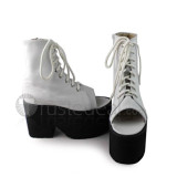 High Platform White Lolita Sandals
