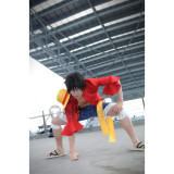 One Piece Monkey Luffy Red Cosplay Costume Hat