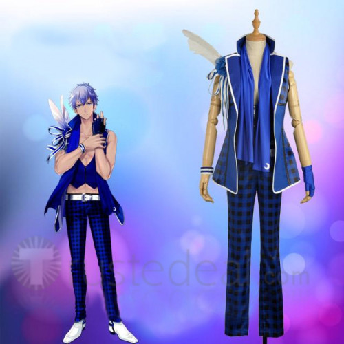 B-Project MOONS Nome Tatsuhiro Blue Idol Cosplay Costume