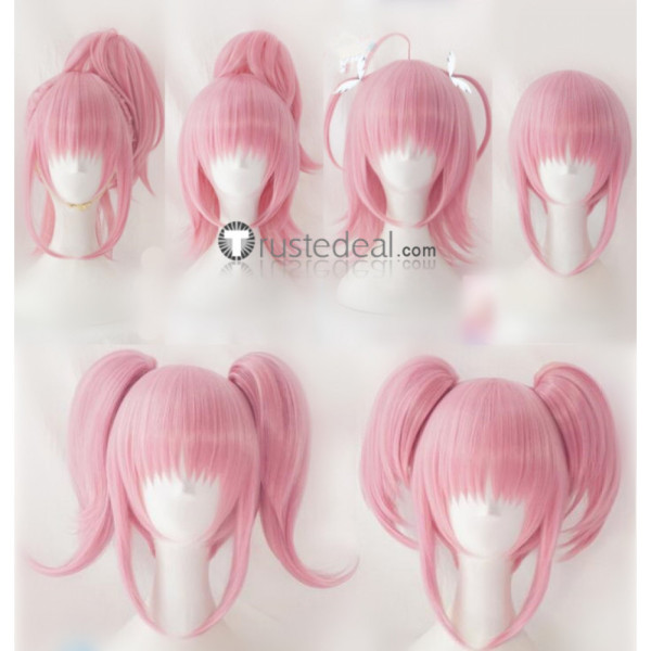 Shugo Chara Amu Hinamori Clover Angel Diamond Heart Spade Pink Cosplay Wigs