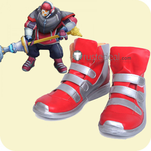 League of Legends SKT T1 Jax Red Cosplay Boots Shoes