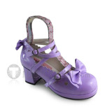 Purple Bows Lolita Shoes