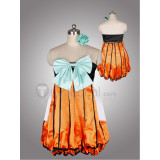 Vocaloid Kagamine Rin Orange Dress Cosplay Costume