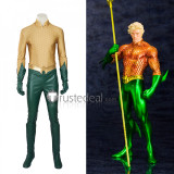 Justice League Aquaman Arthur Curry Golden Green Cosplay Costume